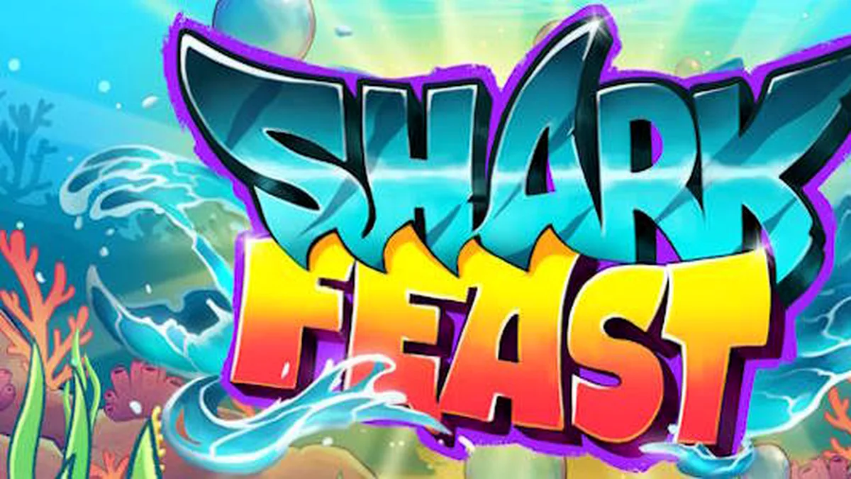 Shark Feast স্লট গেমের নিয়ন সমুদ্রের দৃশ্য
